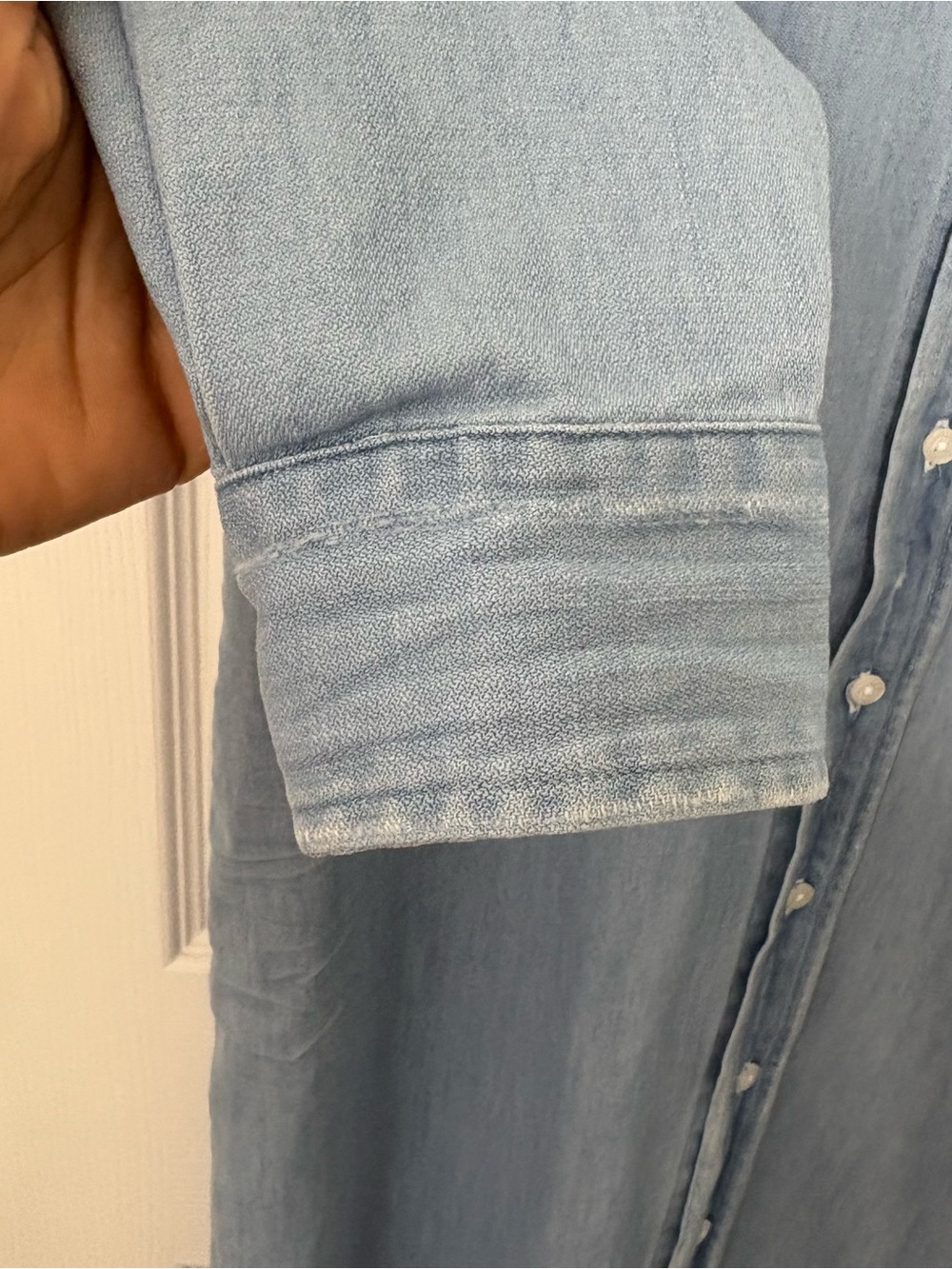 Frank & Eileen Rory Maxi Denim Shirtdress, Classic Blue Wash, XS - Picture 8 of 15